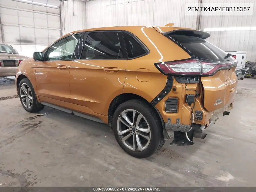 2015 Ford Edge Sport VIN: 2FMTK4AP4FBB15357 Lot: 39936582