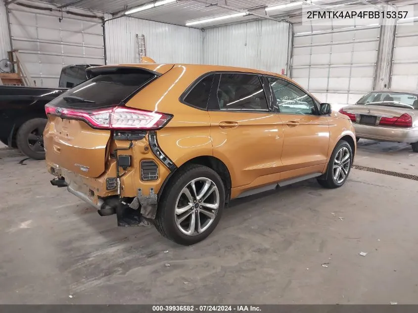 2FMTK4AP4FBB15357 2015 Ford Edge Sport