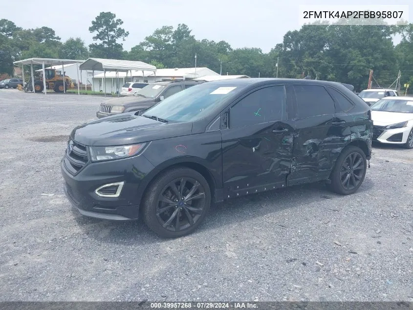 2FMTK4AP2FBB95807 2015 Ford Edge Sport