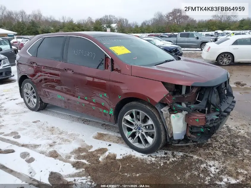 2FMTK4K83FBB64959 2015 Ford Edge Titanium