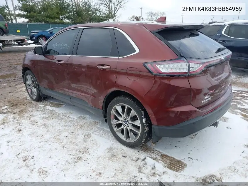 2FMTK4K83FBB64959 2015 Ford Edge Titanium