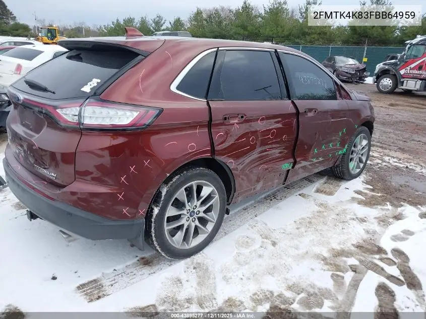2FMTK4K83FBB64959 2015 Ford Edge Titanium