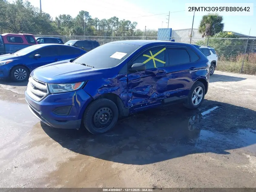 2FMTK3G95FBB80642 2015 Ford Edge Se