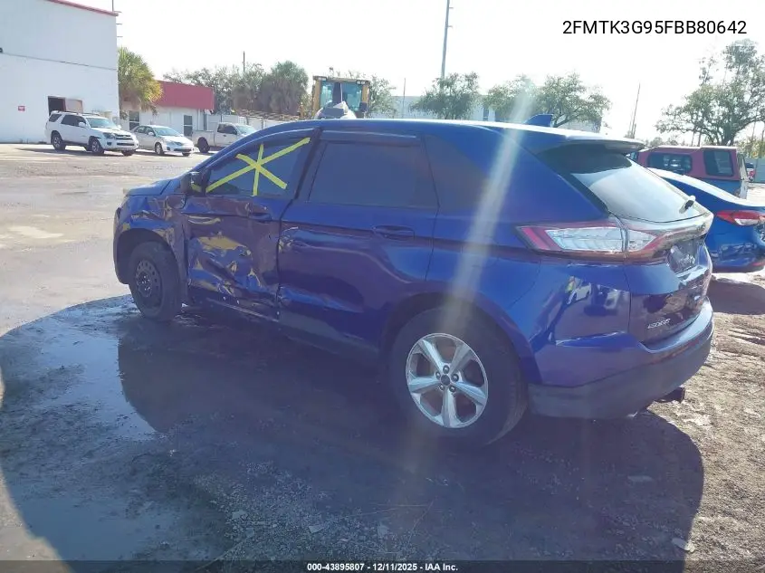 2FMTK3G95FBB80642 2015 Ford Edge Se