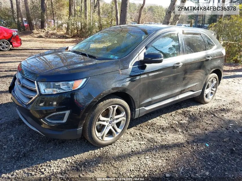 2FMTK4K84FBC36378 2015 Ford Edge Titanium