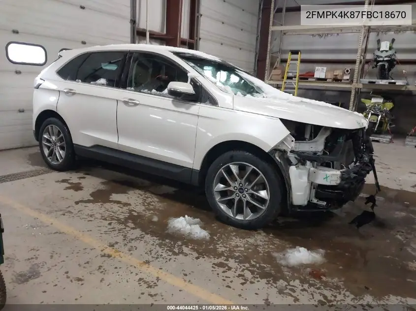 2FMPK4K87FBC18670 2015 Ford Edge Titanium