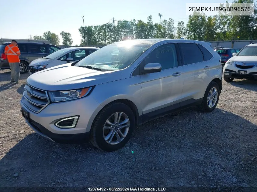 2016 Ford Edge Sel VIN: 2FMPK4J89GBB96576 Lot: 12076492