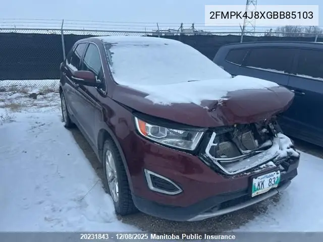 2FMPK4J8XGBB85103 2016 Ford Edge Se