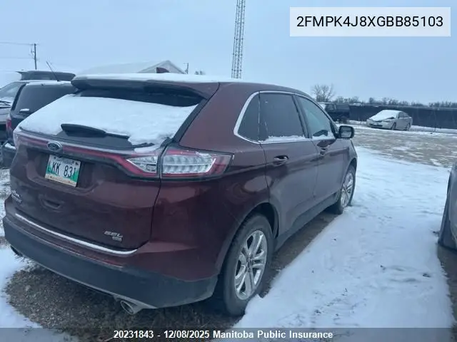 2FMPK4J8XGBB85103 2016 Ford Edge Se