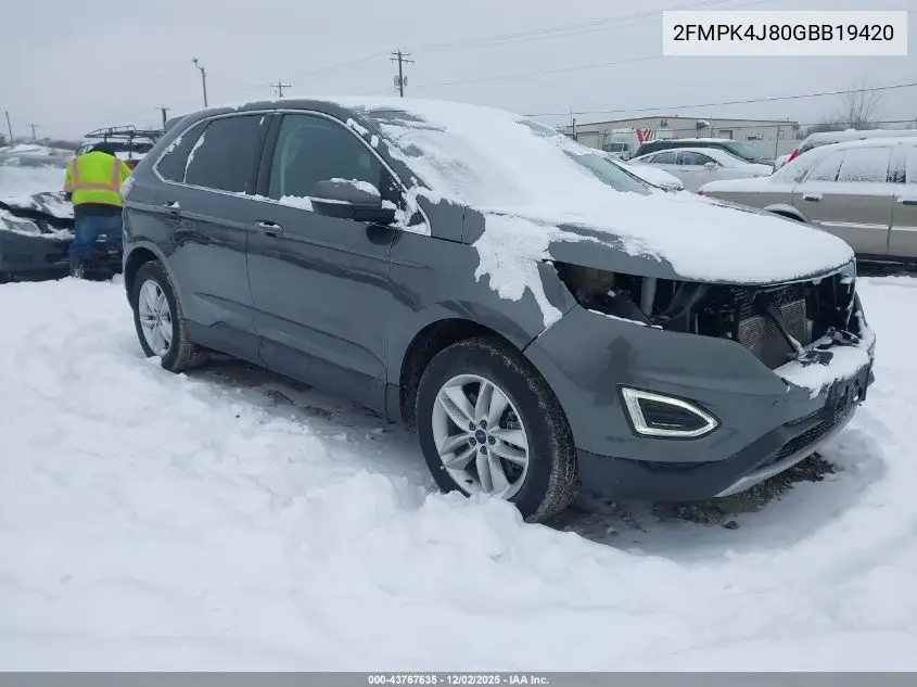 2FMPK4J80GBB19420 2016 Ford Edge Sel