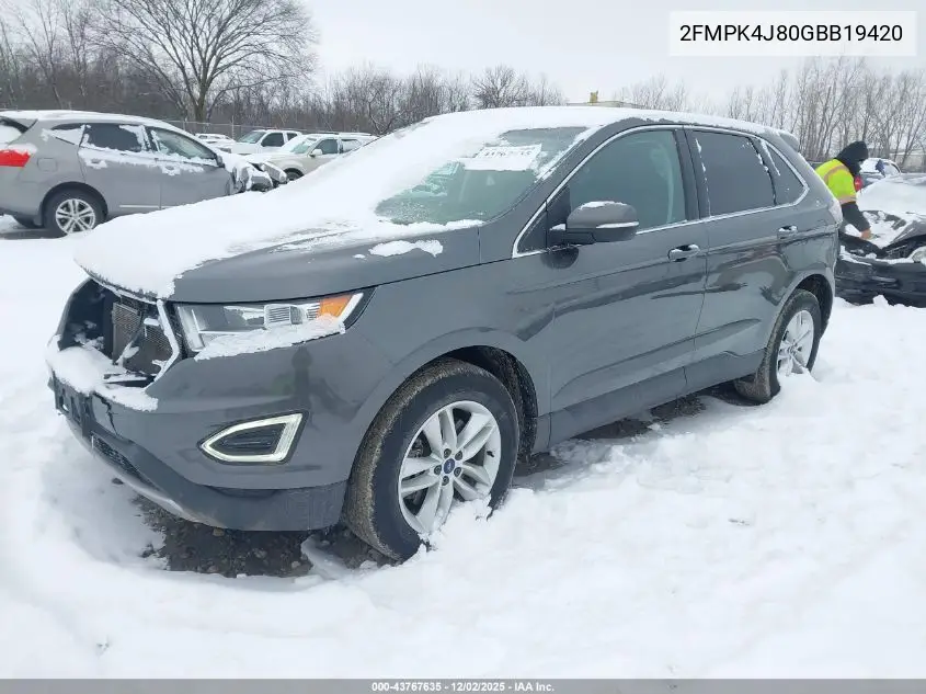 2FMPK4J80GBB19420 2016 Ford Edge Sel