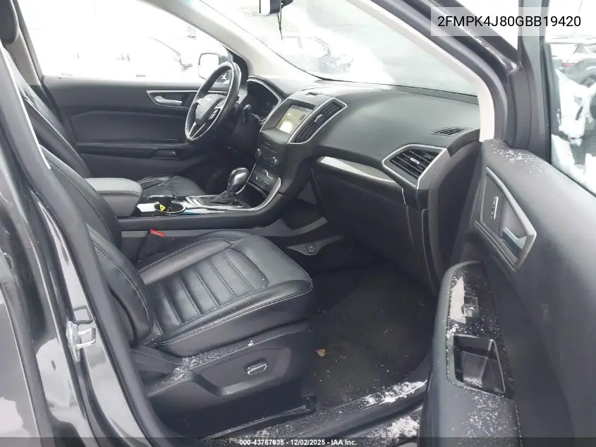 2FMPK4J80GBB19420 2016 Ford Edge Sel
