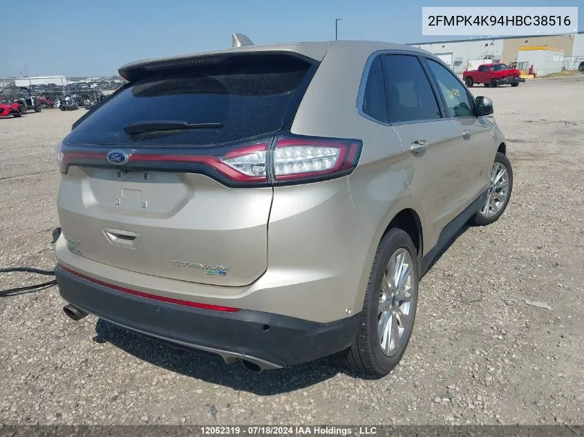 2017 Ford Edge Titanium VIN: 2FMPK4K94HBC38516 Lot: 12052319