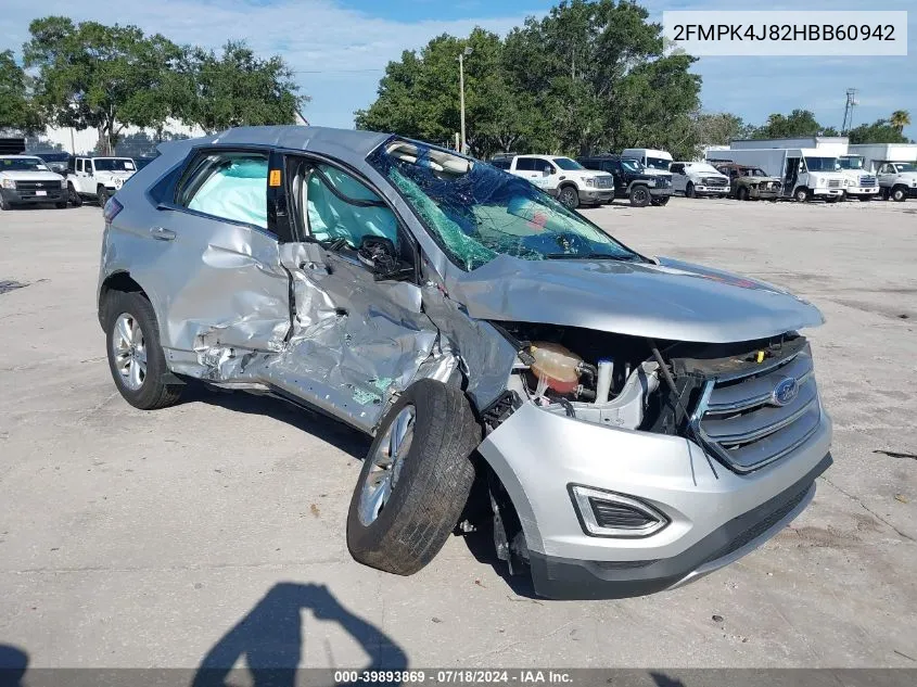 2017 Ford Edge Sel VIN: 2FMPK4J82HBB60942 Lot: 39893869