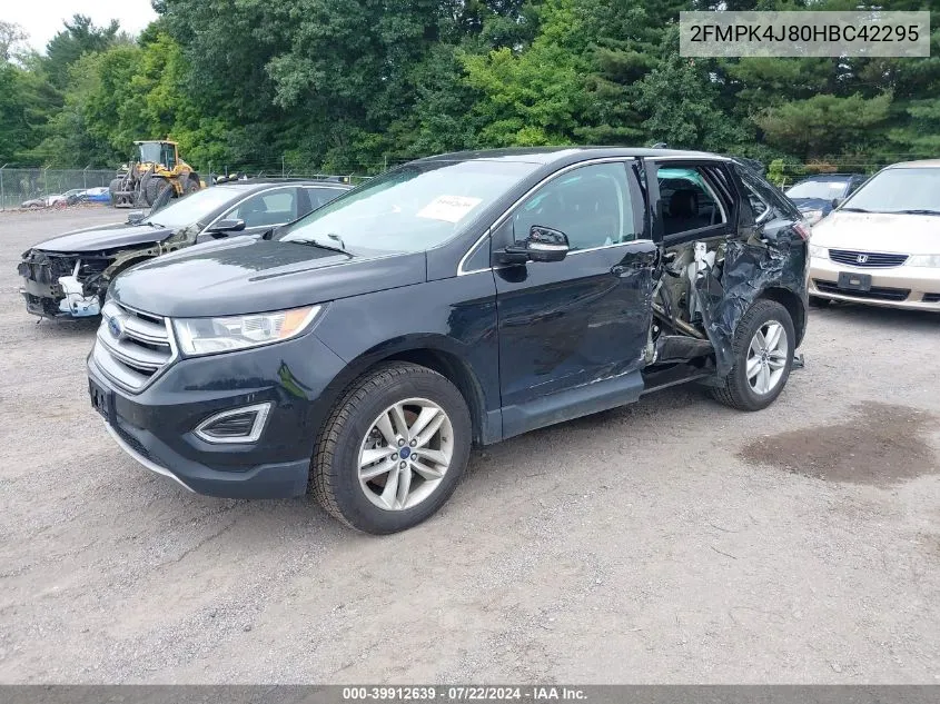 2017 Ford Edge Sel VIN: 2FMPK4J80HBC42295 Lot: 39912639