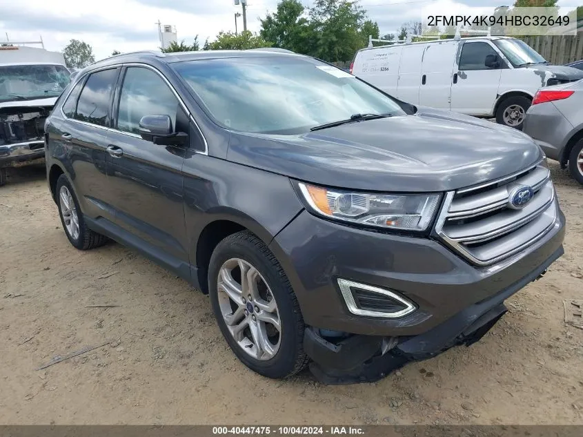 2FMPK4K94HBC32649 2017 Ford Edge Titanium