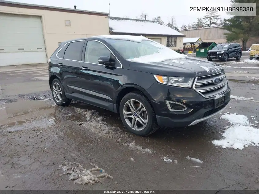 2FMPK4K91HBB98380 2017 Ford Edge Titanium