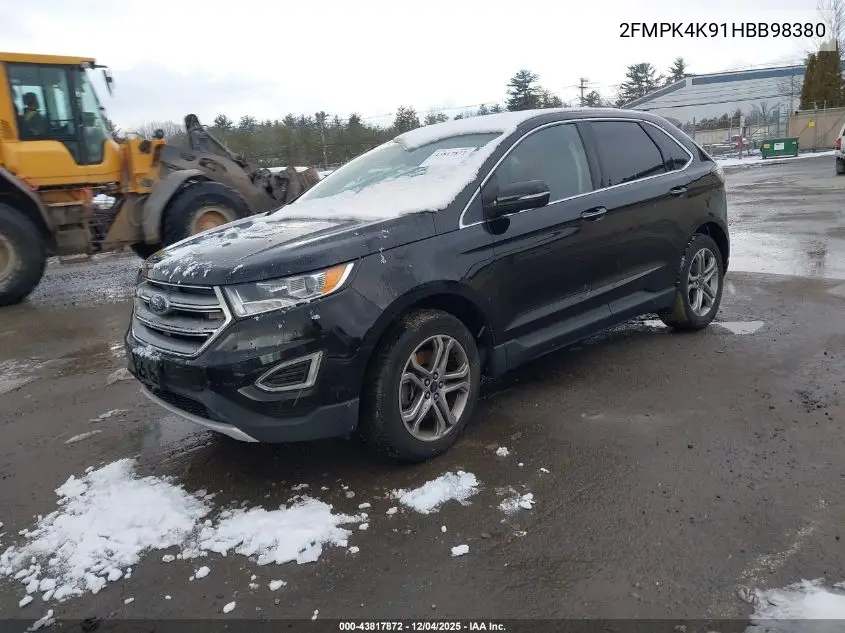 2FMPK4K91HBB98380 2017 Ford Edge Titanium