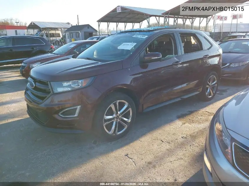 2FMPK4APXHBC15015 2017 Ford Edge Sport