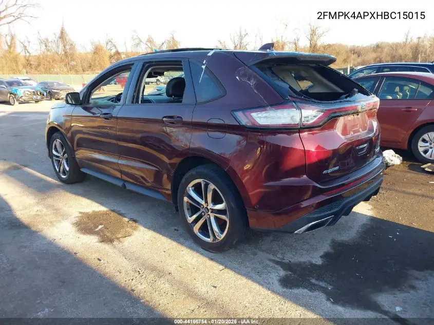 2FMPK4APXHBC15015 2017 Ford Edge Sport