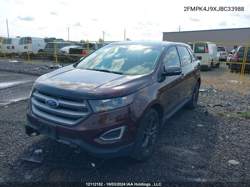 2FMPK4J9XJBC33988 2018 Ford Edge Sel