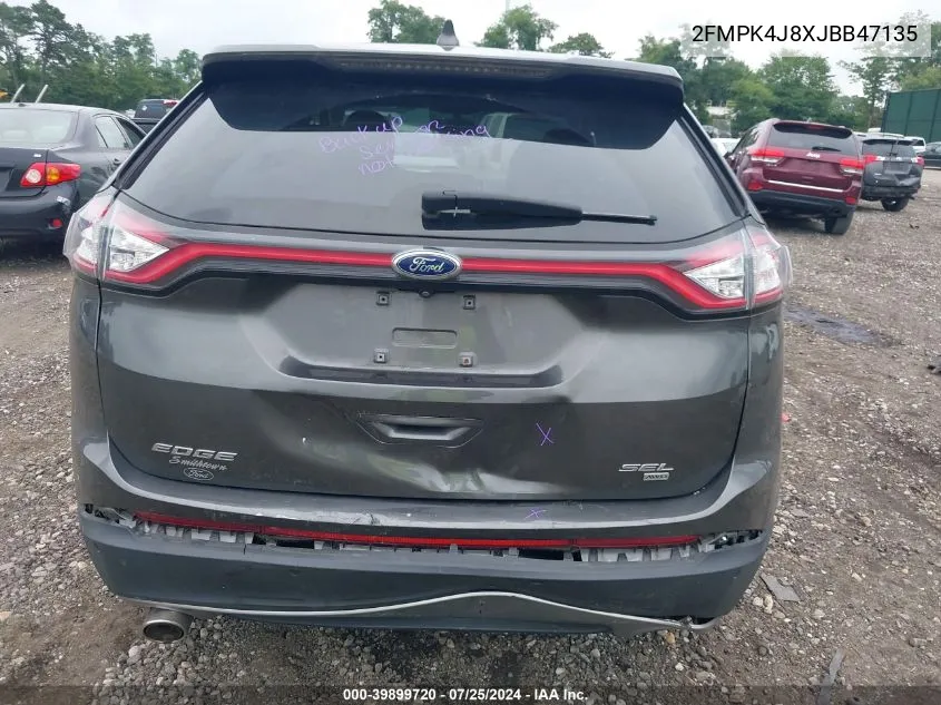 2018 Ford Edge Sel VIN: 2FMPK4J8XJBB47135 Lot: 39899720