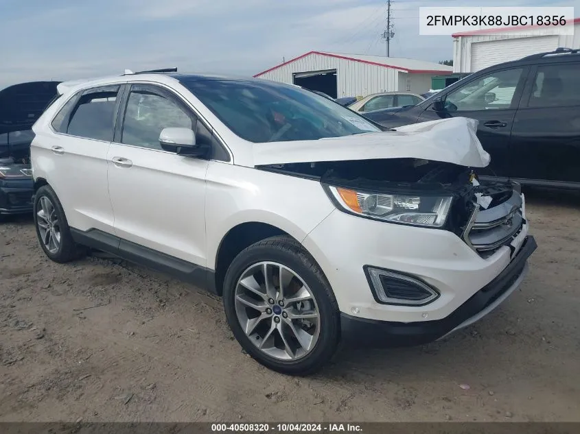 2FMPK3K88JBC18356 2018 Ford Edge Titanium