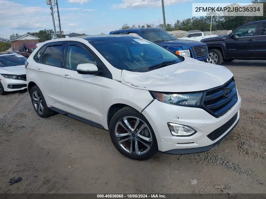 2FMPK4AP2JBC36334 2018 Ford Edge Sport