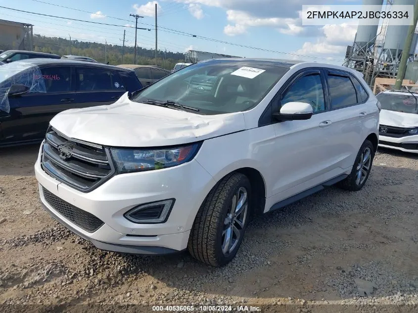 2FMPK4AP2JBC36334 2018 Ford Edge Sport