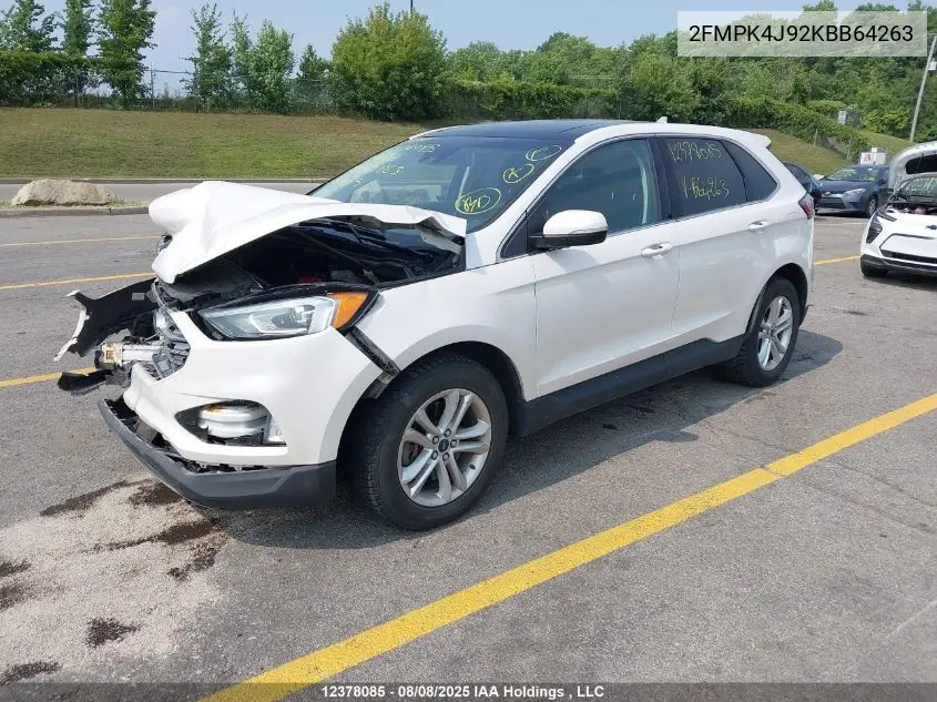 2FMPK4J92KBB64263 2019 Ford Edge Sel