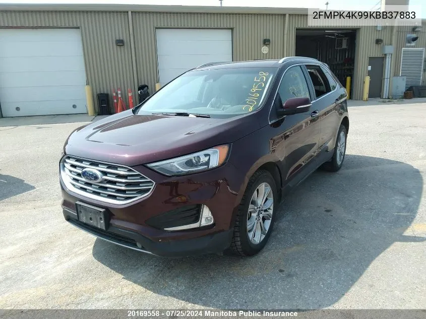 2FMPK4K99KBB37883 2019 Ford Edge Titanium