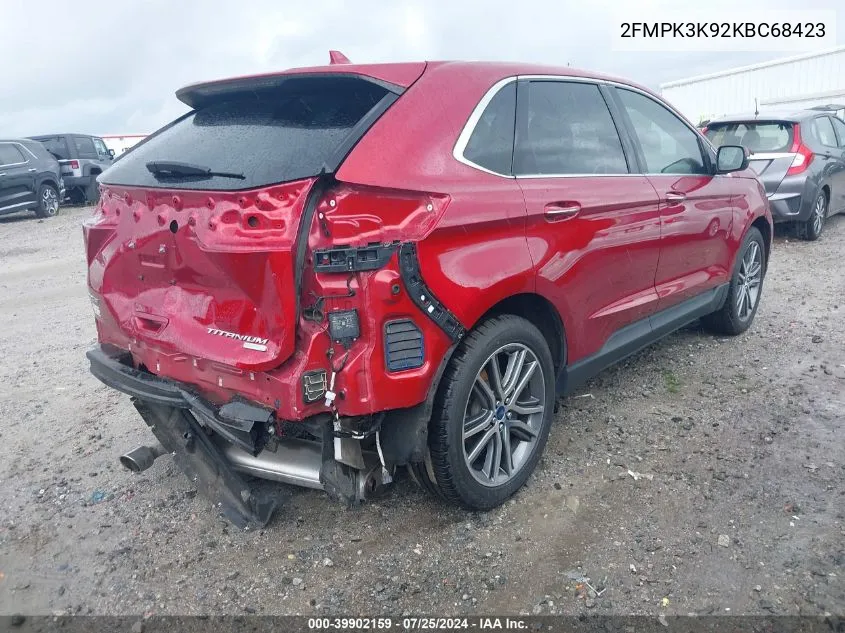 2FMPK3K92KBC68423 2019 Ford Edge Titanium