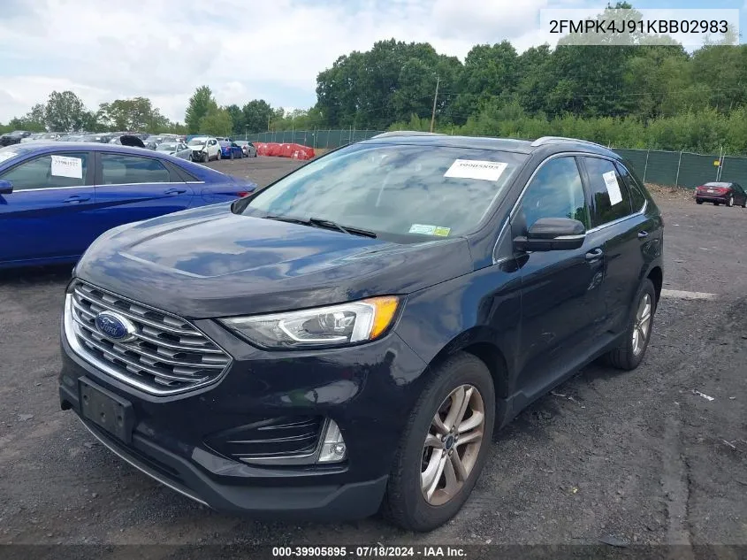 2FMPK4J91KBB02983 2019 Ford Edge Sel