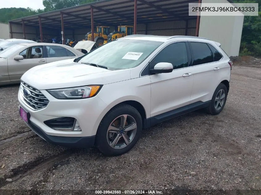 2019 Ford Edge Sel VIN: 2FMPK3J96KBC43333 Lot: 39942860