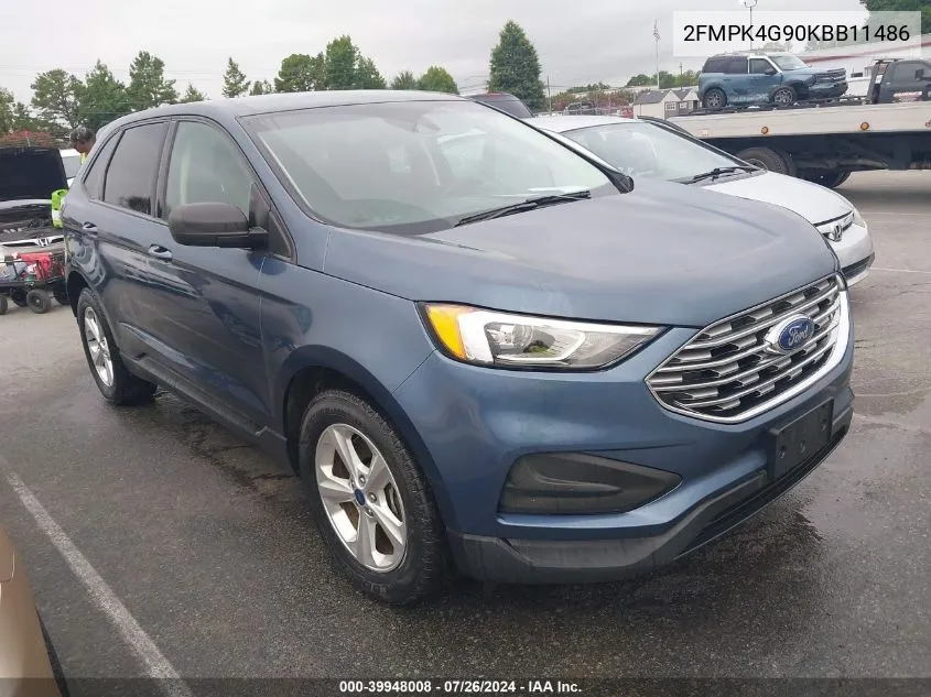 2FMPK4G90KBB11486 2019 Ford Edge Se