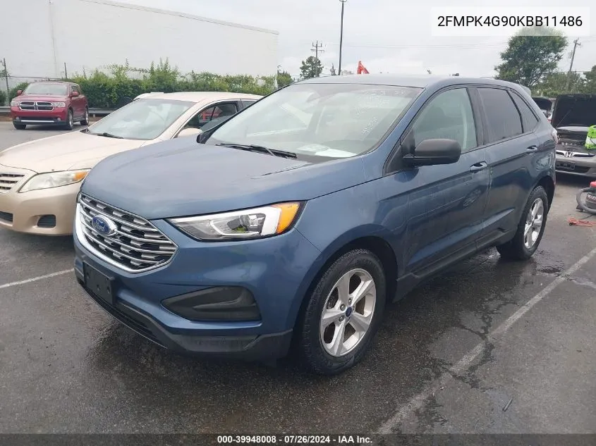 2FMPK4G90KBB11486 2019 Ford Edge Se