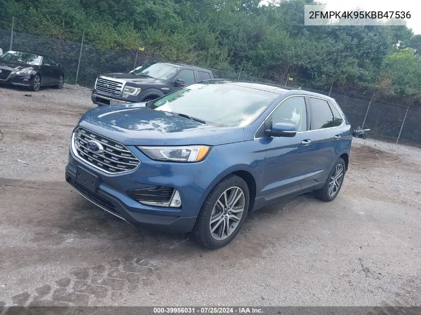 2FMPK4K95KBB47536 2019 Ford Edge Titanium