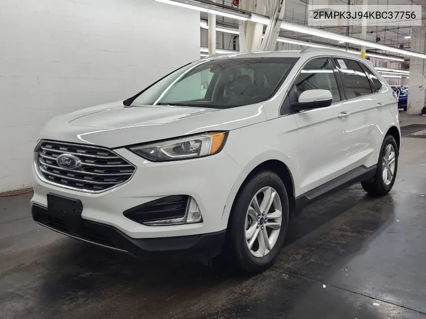 2019 Ford Edge Sel VIN: 2FMPK3J94KBC37756 Lot: 39995954