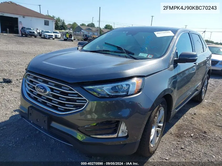 2FMPK4J90KBC70243 2019 Ford Edge Sel