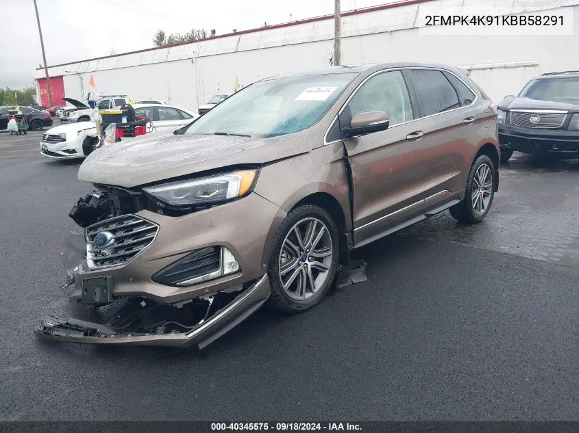 2FMPK4K91KBB58291 2019 Ford Edge Titanium