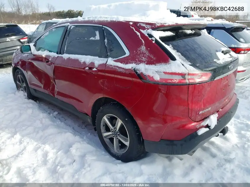 2FMPK4J98KBC42688 2019 Ford Edge Sel