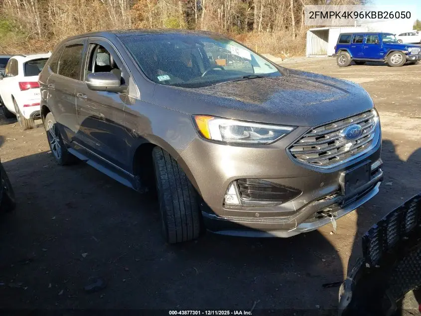 2FMPK4K96KBB26050 2019 Ford Edge Titanium
