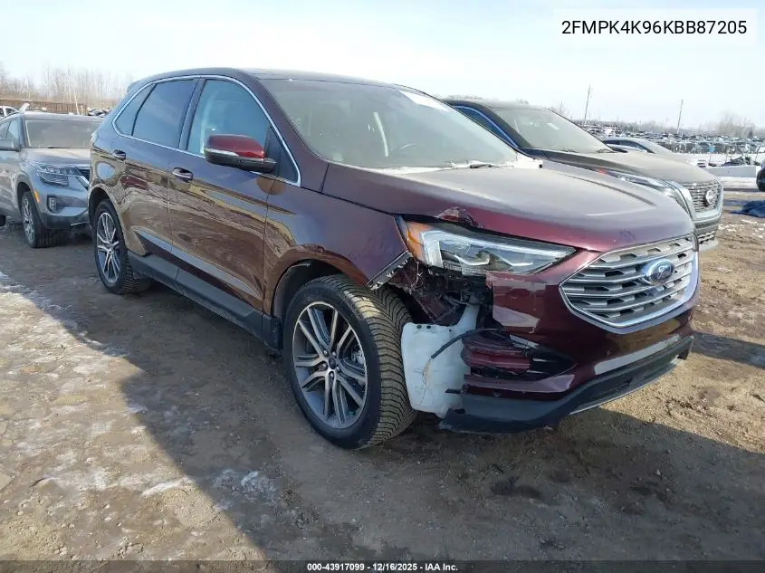 2FMPK4K96KBB87205 2019 Ford Edge Titanium