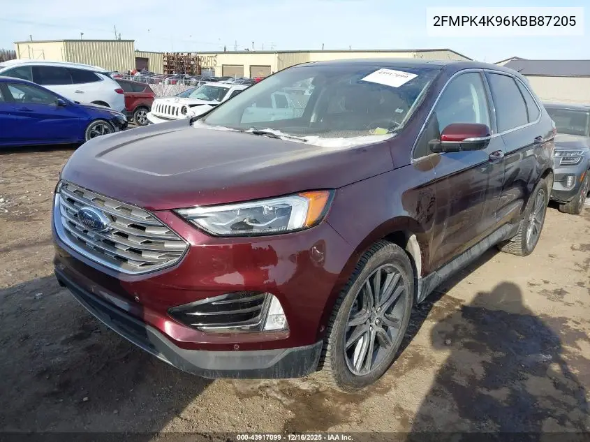 2FMPK4K96KBB87205 2019 Ford Edge Titanium
