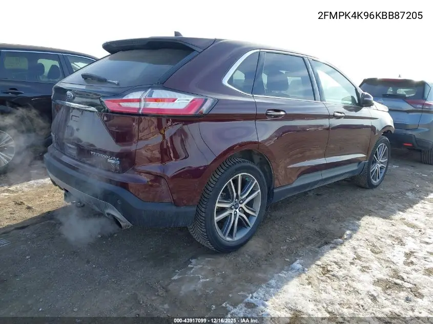 2FMPK4K96KBB87205 2019 Ford Edge Titanium