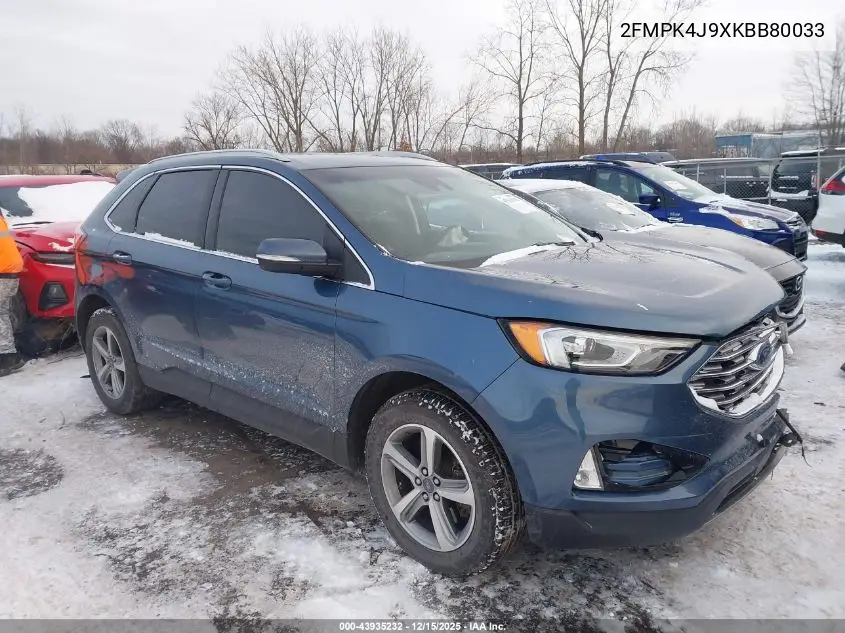 2FMPK4J9XKBB80033 2019 Ford Edge Sel