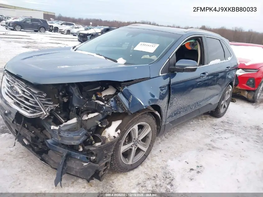 2FMPK4J9XKBB80033 2019 Ford Edge Sel