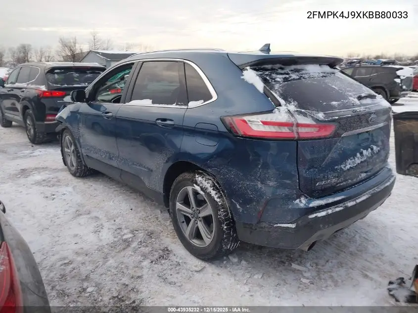 2FMPK4J9XKBB80033 2019 Ford Edge Sel