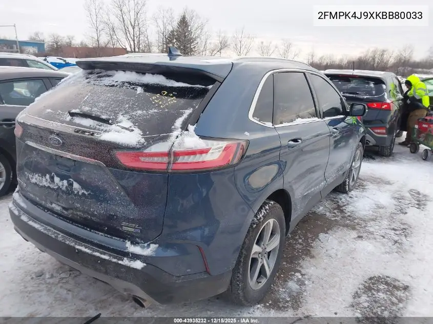 2FMPK4J9XKBB80033 2019 Ford Edge Sel