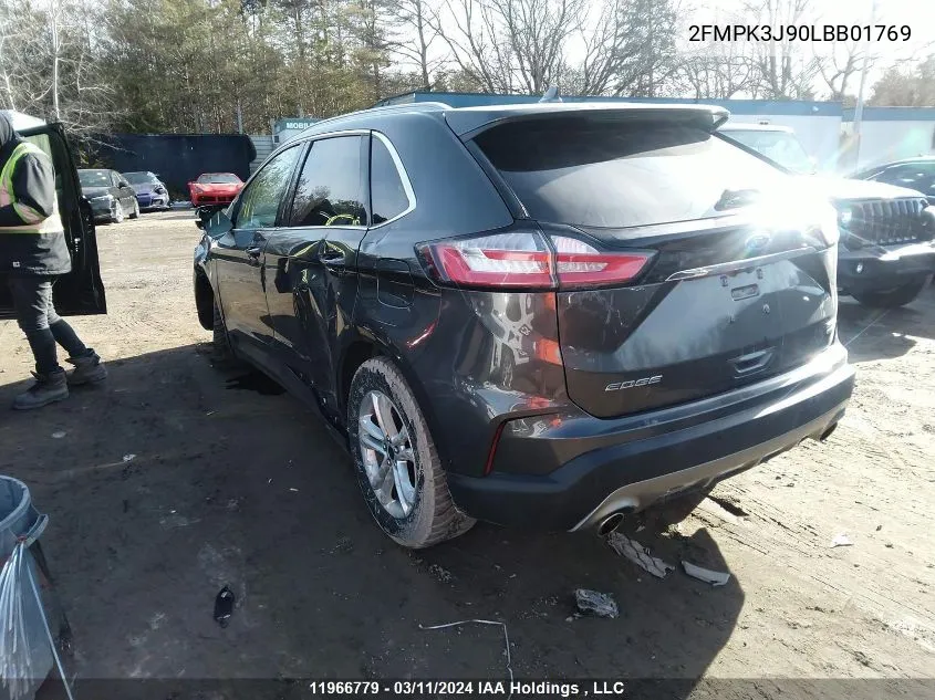 2020 Ford Edge Sel VIN: 2FMPK3J90LBB01769 Lot: 11966779